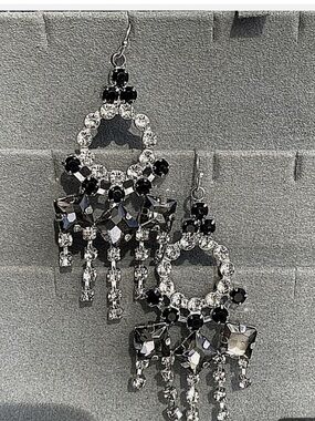 Lulu Frost Vintage Earrings Victorian Revival Jewelry Chandelier Crystal $275
